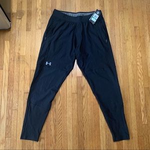 NWT Mens Large Black Under Armour Joggers Sweats